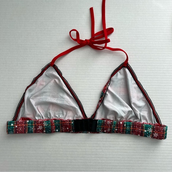 Sexy plus Christmas lingerie skirt, top, panty and bow tie - Picture 2 of 10